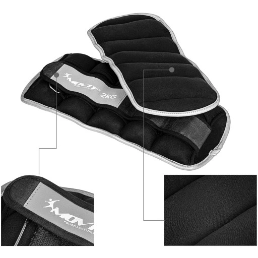 REGULOWANE OBCIĄŻNIKI NEOPRENOWE 2x 2 KG RĘCE NOGI