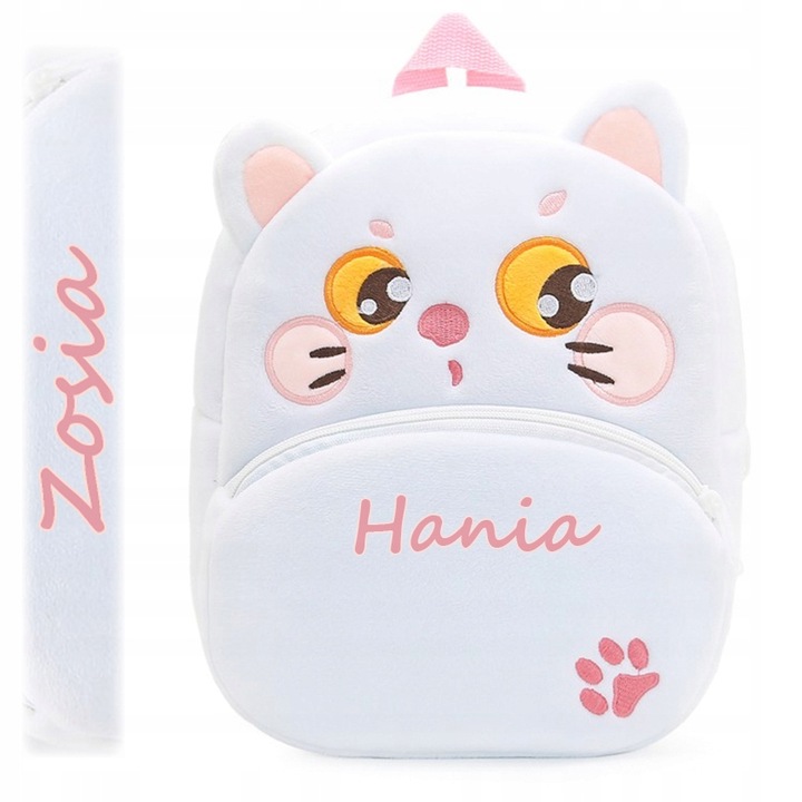 Plecak do przedszkola dla Dziewczynki z kotkiem Imieniem prezent na 2 latka