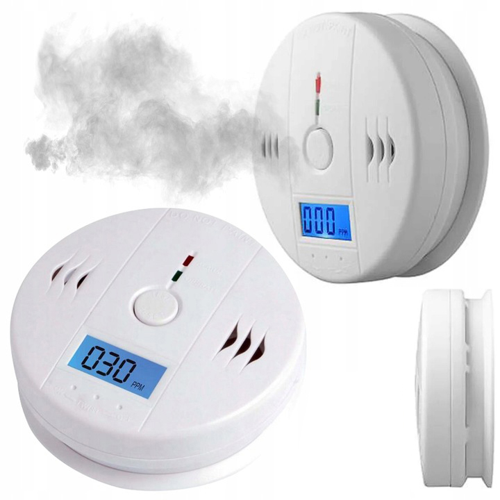 CZUJNIK CZADU GAZU CO LCD DETEKTOR TLENKU WĘGLA BEZPRZEWODOWY CERTYFIKOWANY