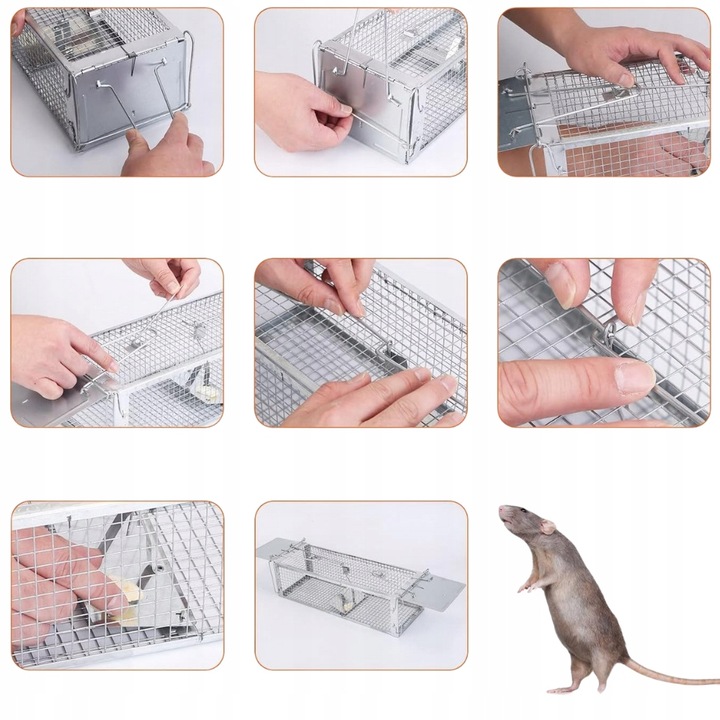 PUŁAPKA ŻYWOŁAPKA NA SZCZURY MYSZY GRYZONIE KUNY ŁAPKA DO ŁAPANIA