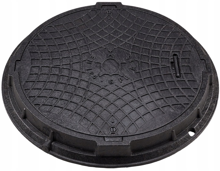 POKRYWA WŁAZ DO SZAMBA STUDNI DEKIEL Ø600/750 A15 Eko Czarny Zamykany