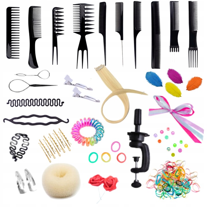 GŁÓWKA Treningowa FRYZJERSKA Syntetyczny Włos Statyw Głowa do Czesania