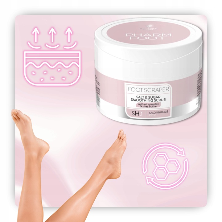 Peeling do stóp Solno cukrowy wygładzający Pharm Foot SCRAPER 200g