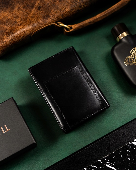 PETERSON portfel skórzany męski RFID antykradzieżowy skóra