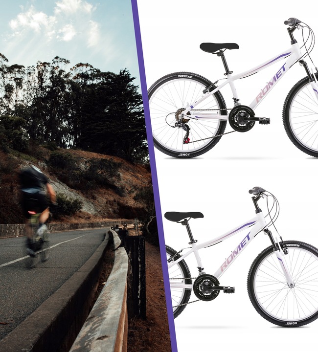 ROWER GÓRSKI MTB 24 ROMET JOLENE SHIMANO ALU OŚWIETLENIE I STOPKA GRATIS