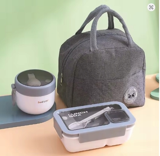 TERMOS OBIADOWY NA ZUPE DRUGIE DANIE SZTUĆCE LUNCHBOX + TORBA 6W1