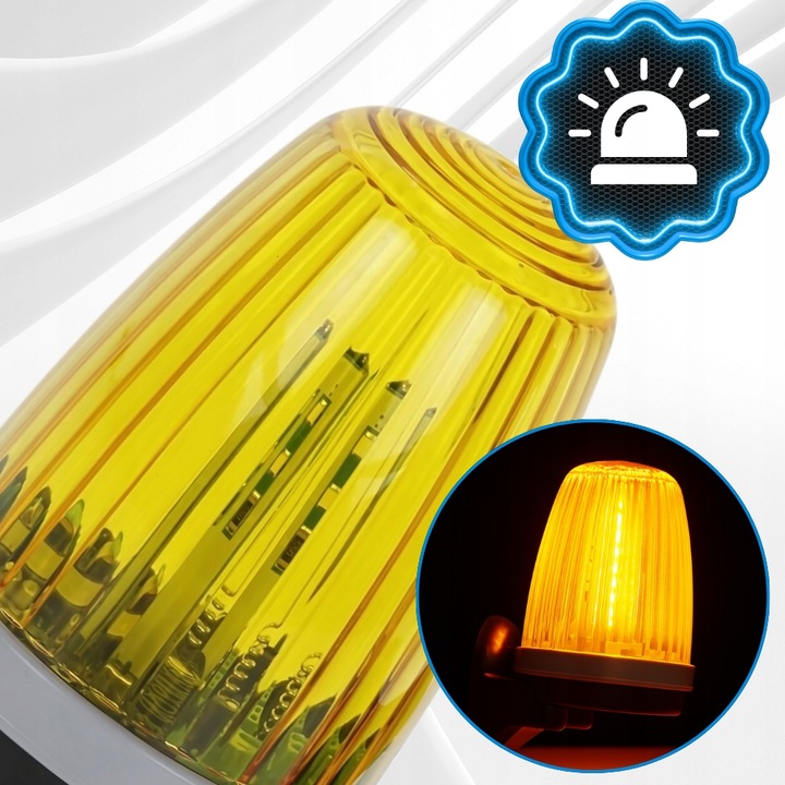 Uniwersalna Lampa sygnalizacyjna LED 12-230V do bramy KOGUT - Antena