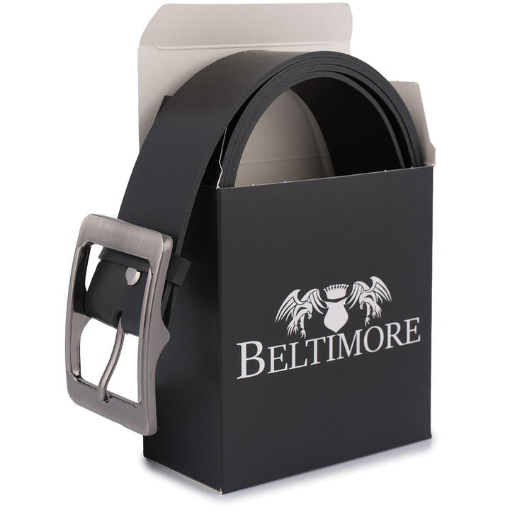 Skórzany pasek damski do spodni sukienki czarna skóra nat 4 cm