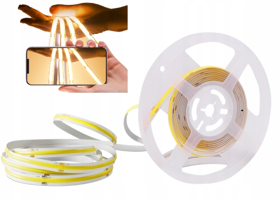 Taśma LED Neon COB 24V rolka 10m 480/m 4000K BIAŁA NEUTRALNA 10Wm 8MM