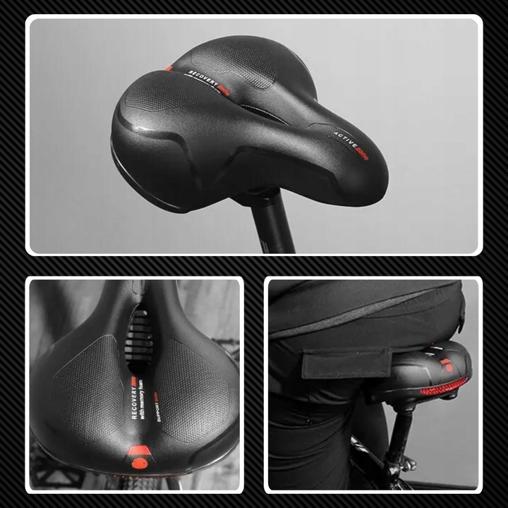 WYGODNE SIODEŁKO ROWEROWE SIODŁO SPORTOWE MIĘKKIE SZEROKIE EXTRA WENTYLACJA
