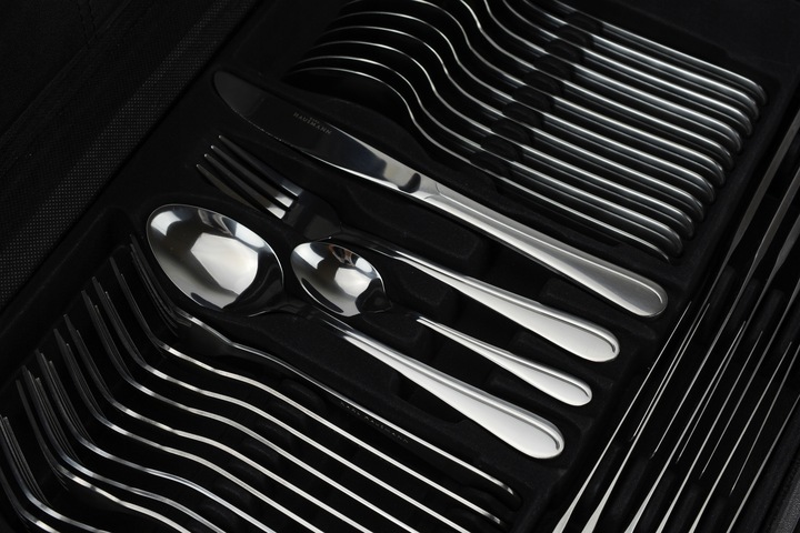 KOMPLET SZTUĆCÓW 72 EL WALIZKA DLA 12 OSÓB zestaw srebrne sztućce