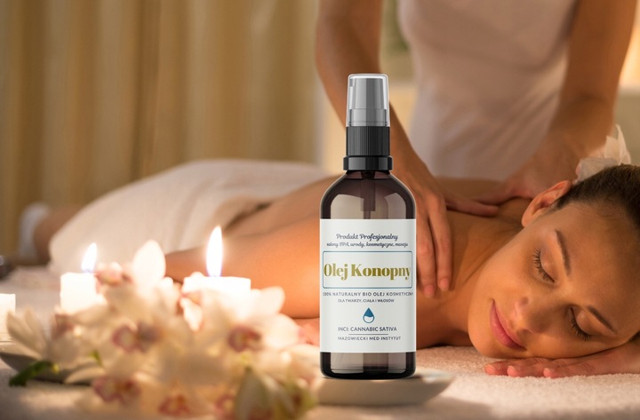 Olej KONOPNY nawilża działa przeciwzapalnie na skórę