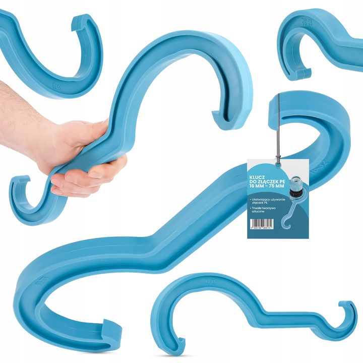 Klucz do złączek PE 16 mm - 75 mm Dwustronny Mocny FA