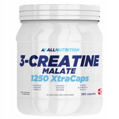 ALLNUTRITION 3-CREATINE MALATE 360KAP JABŁCZAN KREATYNA WYTRZYMAŁOŚĆ TCM