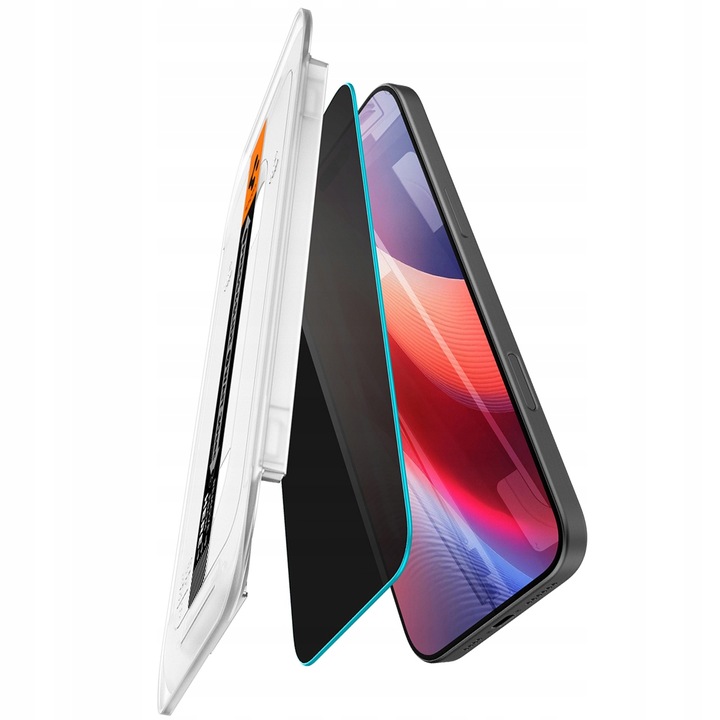 Szkło prywatyzujące do iPhone 16 Pro, Spigen Ez Privacy 1P + aplikator, 9H