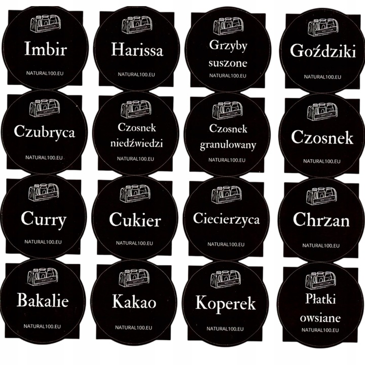 Pojemniki na przyprawy 24 szt 120ml organizer słoiczki słoiki