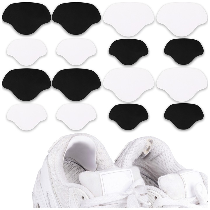 Łatki zapiętki naprawcze do butów 8 par czarne białe SULPO dwa rozmiary