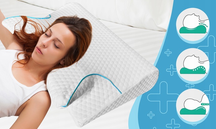 PODUSZKA DO SPANIA ORTOPEDYCZNA PROFILOWANA DO SPANIA PIANKA MEMORY