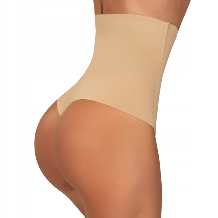 Wyszczuplające majtki STRINGI modelujące BRZUCH wysoki stan KORYGUJĄCE