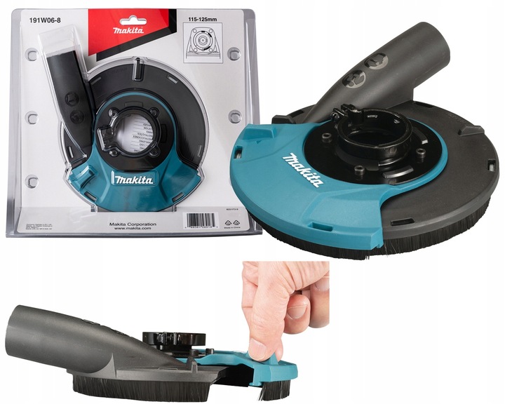 MAKITA Osłona przeciwpyłowa z odsysaniem do szlifowania 115 125 mm