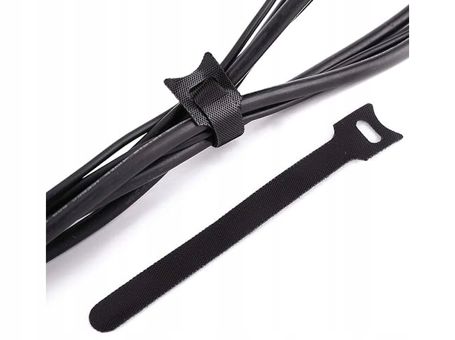 100 x OPASKA RZEP PASKI DO KABLI TAŚMA RZEPOWA WIELOKROTNEGO UŻYTKU