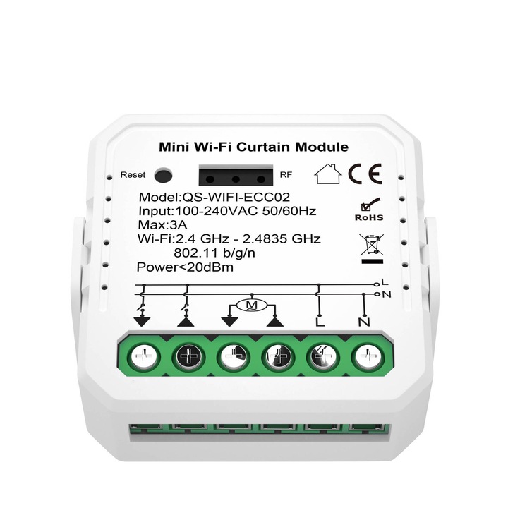 Sterownik rolet TUYA WIFI dopuszkowy procentowy V3