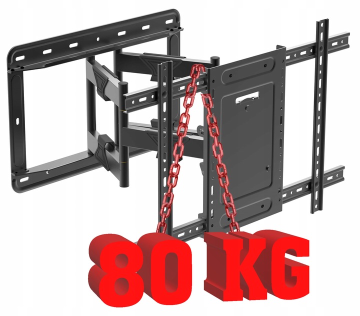 Ultra Mocny Uchwyt do Telewizora Wieszak TV 32-100 cale TEST 80 kg