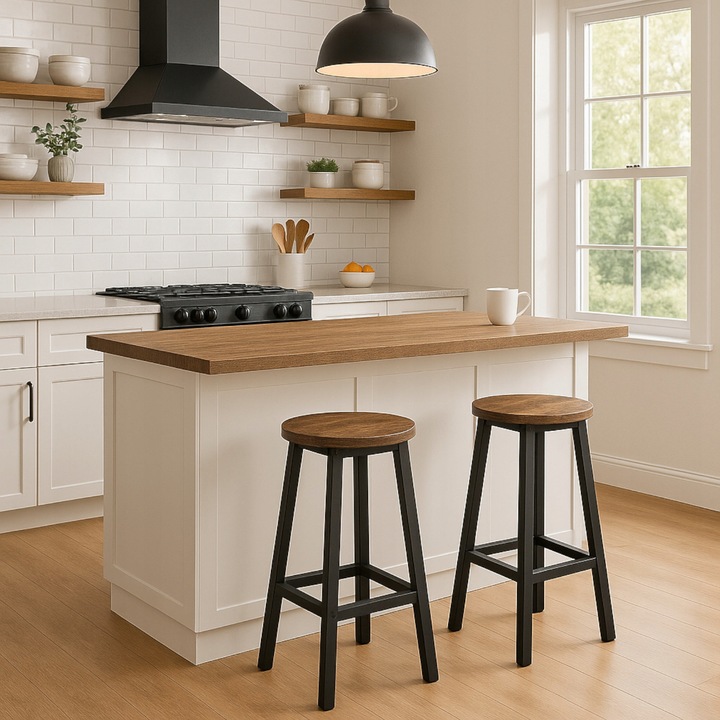 HOKER barowy KRZESŁO do baru TABORET rustykalny stołek do kuchni BRĄZ