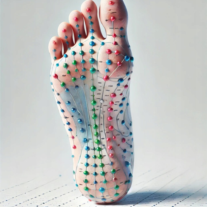 Wałek do masażu stóp z wypustkami Roller z kolcami masażer ciała Rolka 16x8