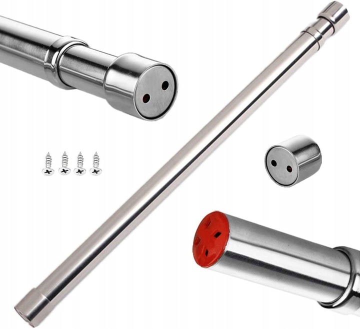 Drążek Rozporowy Prysznicowy Do Szafy Zasłon Teleskopowy Regulowany