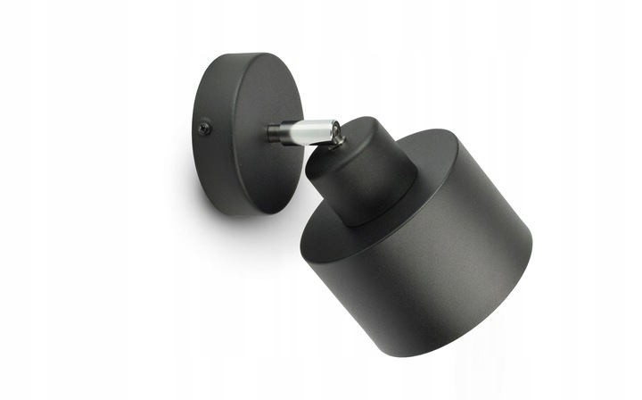 Lampa Ścienna Kinkiet Czarny Roller 382-KG1 E27