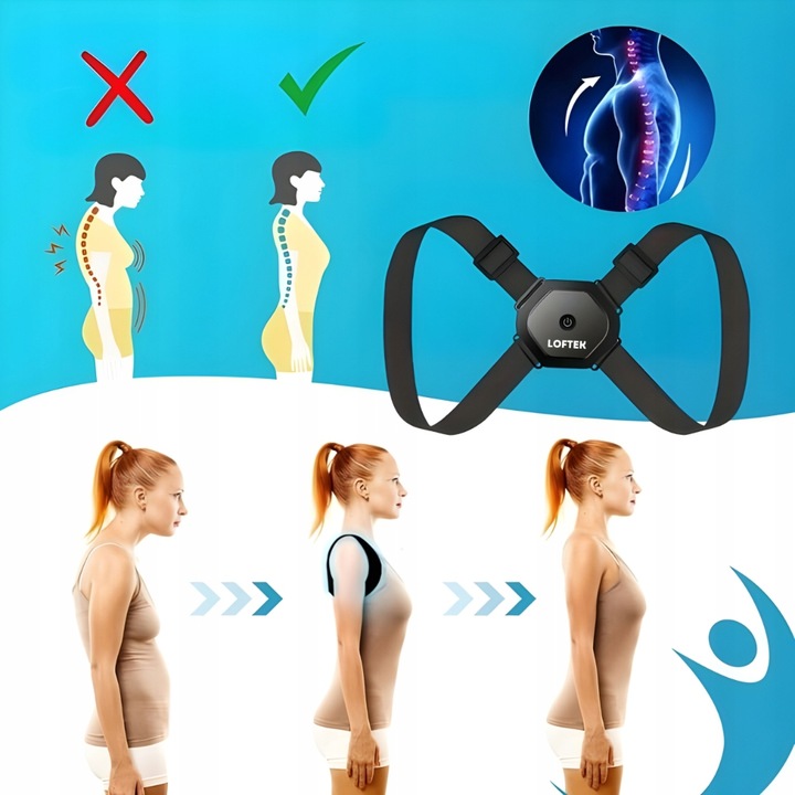 Korektor Postawy Inteligentny Pajączek USB na Plecy dla Dzieci i