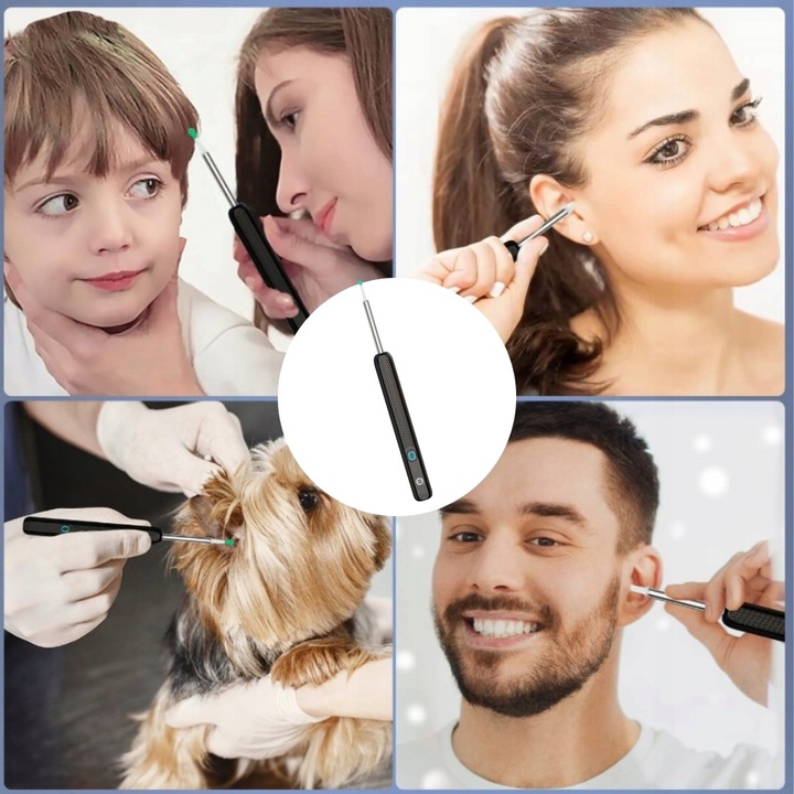 SMART OTOSKOP KAMERA CZYSZCZENIE USZU WOSK WIFI HD APLIKACJA ENDOSKOP