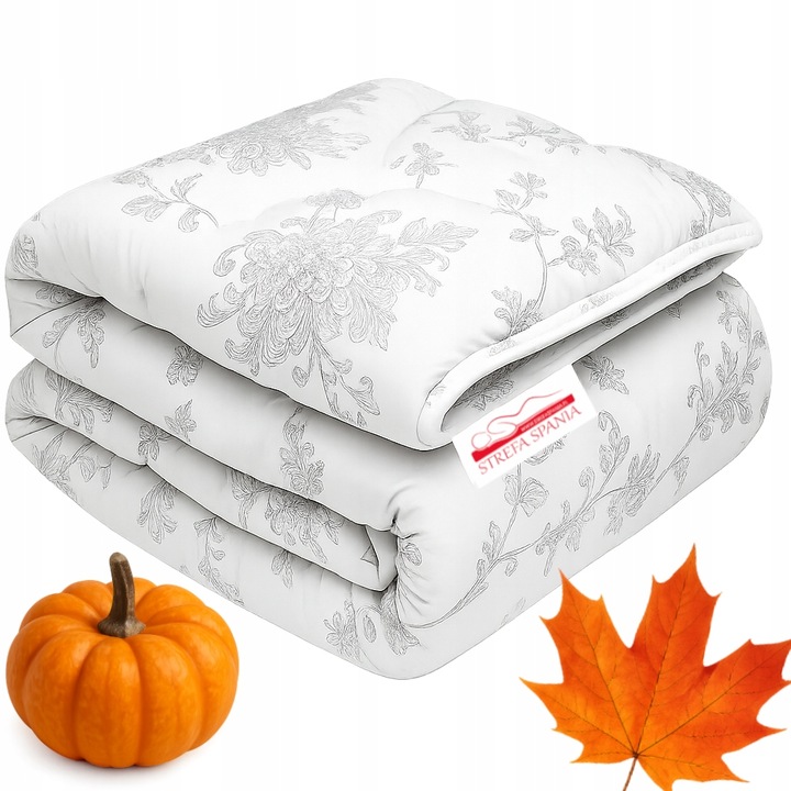 Kołdra na jesień 220x200 Całoroczna Ciepła Puszysta Kwiaty Polska Jakość