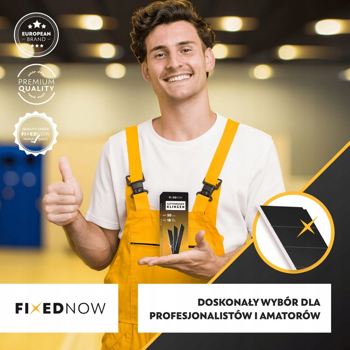 50 x Ostrza Segmentowe łamane do Nożyków Do Tapet 18mm ze Stali