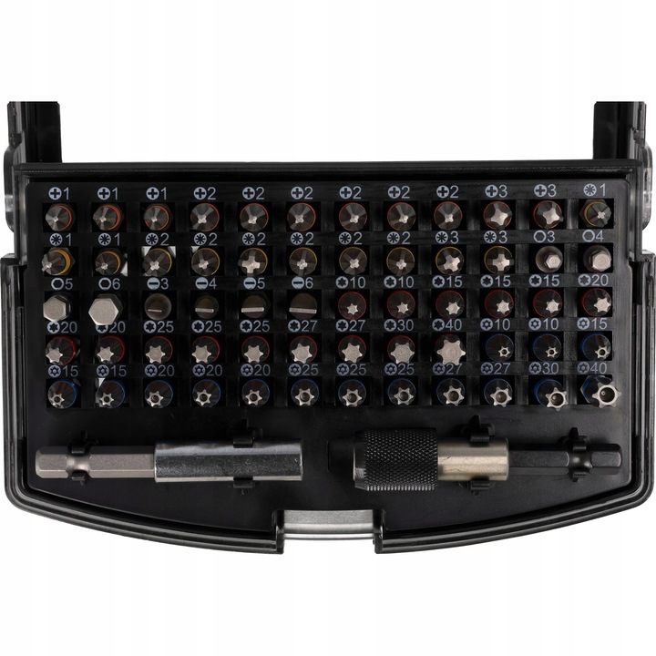 ZESTAW KOŃCÓWEK BITÓW S2 BITY TORX IMBUS HEX SL PH PZ KWADRAT 62 EL