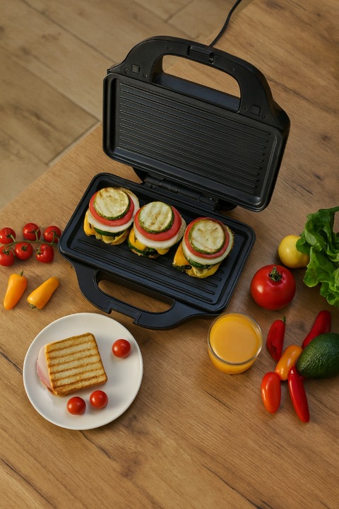 OPIEKACZ GRILL GOFROWNICA 3W1 DO KANAPEK TOSTÓW TOSTER ELEKTRYCZNY