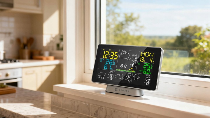 Stacja pogodowa pogody termometr higrometr barometr budzik smart WiFi
