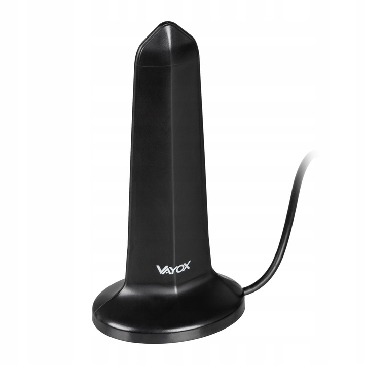 ANTENA POKOJOWA DVB-T2 DO TV NAZIEMNEJ DOOKÓLNA AKTYWNA MAGNES USB 4K VAYOX