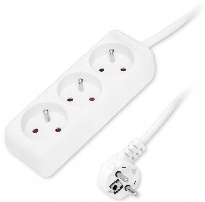 PRZEDŁUŻACZ LISTWA ZASILAJĄCA 3 GNIAZDA 3M 2X USB GRUBY KABEL