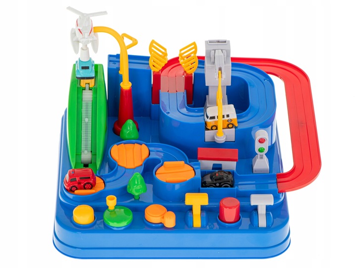 Tor przeszkód interaktywny samochodowy wyścigi parking 4 pojazdy auto autob