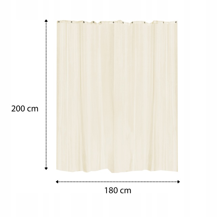 ZASŁONKA PRYSZNICOWA KOTARA NAD WANNĘ JASNA ERCU WYTRZYMAŁA POLIESTER MODNA