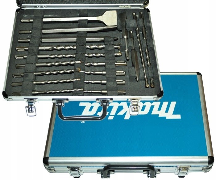 MAKITA Zestaw wierteł i dłut SDS + 17 sztuk w aluminiowej walizce