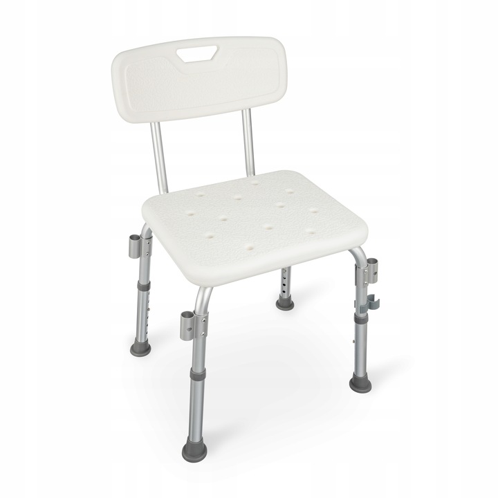 TABORET POD PRYSZNIC KRZESŁO PRYSZNICOWE STOŁEK ALUMNIOWY OPARCIE UCHWYTY