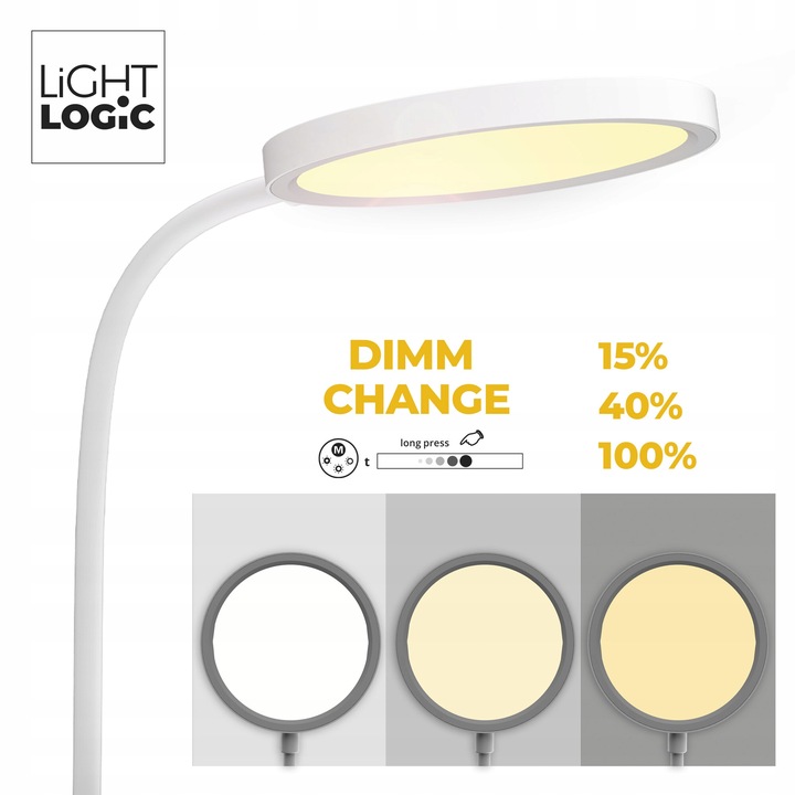 Lampka biurkowa dla dzieci lampa nocna LED LL BINED LED W kotek uchwyt