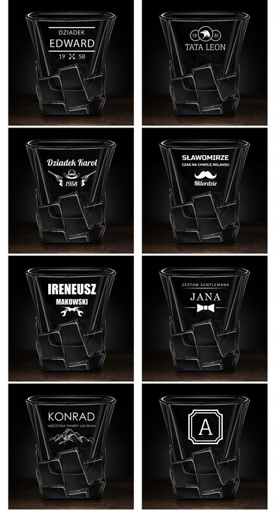 Szklanka do Whisky z Grawerem 250ml Prezent dla Faceta Chłopaka na Urodziny