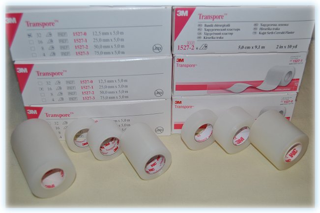 TRANSPORE 3M PRZYLEPIEC FOLIOWY 2,5cm x9,1m 12SZT