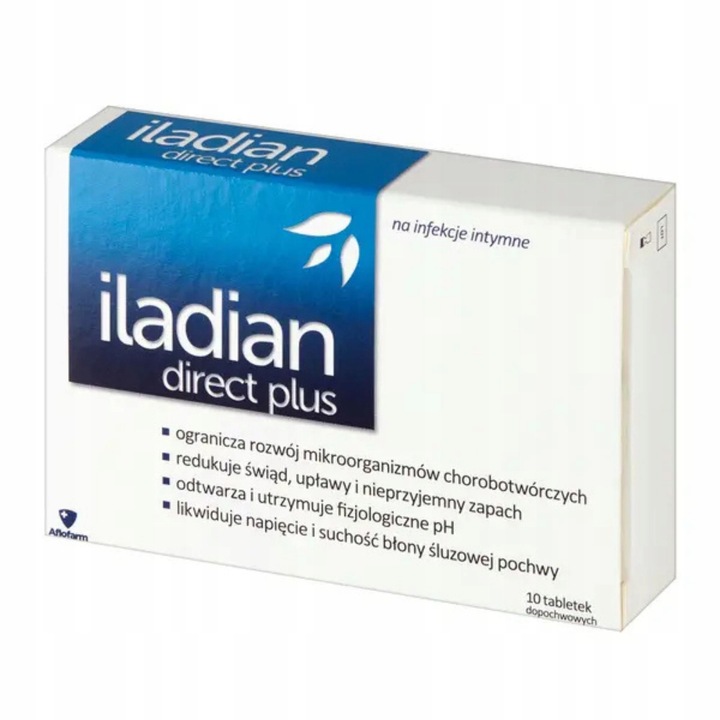 Iladian Direct Plus tabletki dopochwowe wsparcie przy infekcjach 10 tabl.