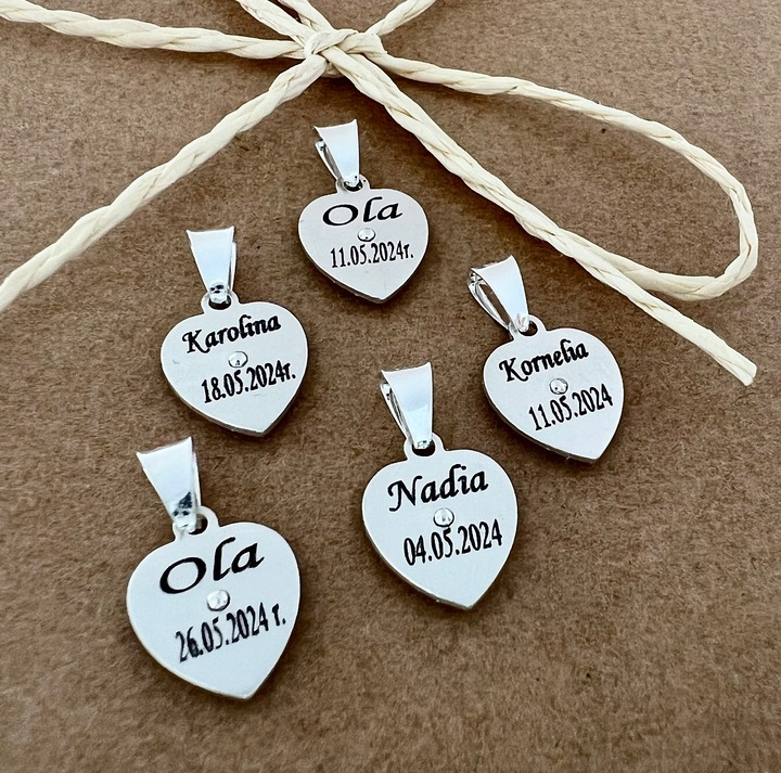 SREBRNY ŁAŃCUSZEK MEDALIK KOMUNIJNY MATKA BOSKA KOMUNIA CHRZEST SREBRO 925