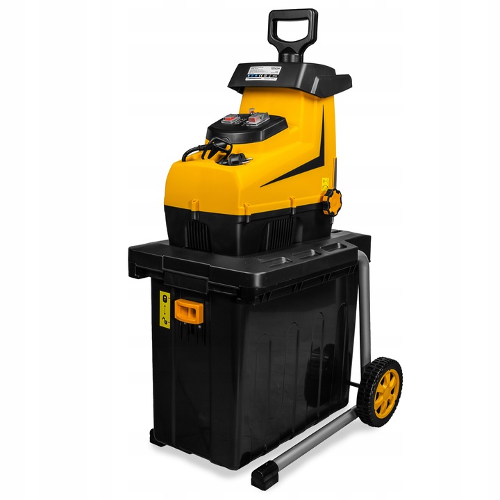 ROZDRABNIACZ ELEKTRYCZNY RĘBAK DO GAŁĘZI PRO MOCNY SILNIK ZBIORNIK 60L